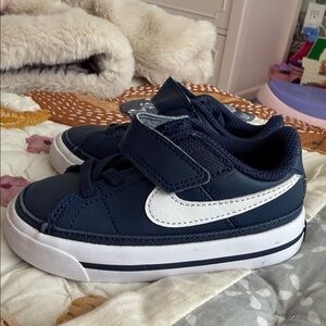 Nike Kids Navy and White Sneakers
